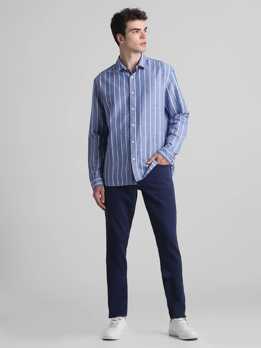 Breeze Striped Cotton-Linen Shirt