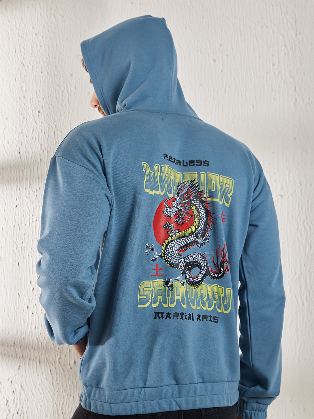 Petrol Blue Dragon Oversized Sweatshirt