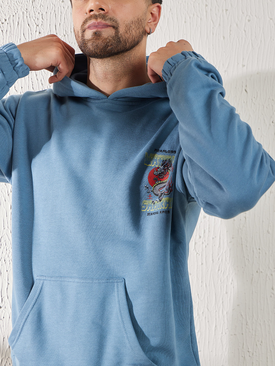 Petrol Blue Dragon Oversized Sweatshirt