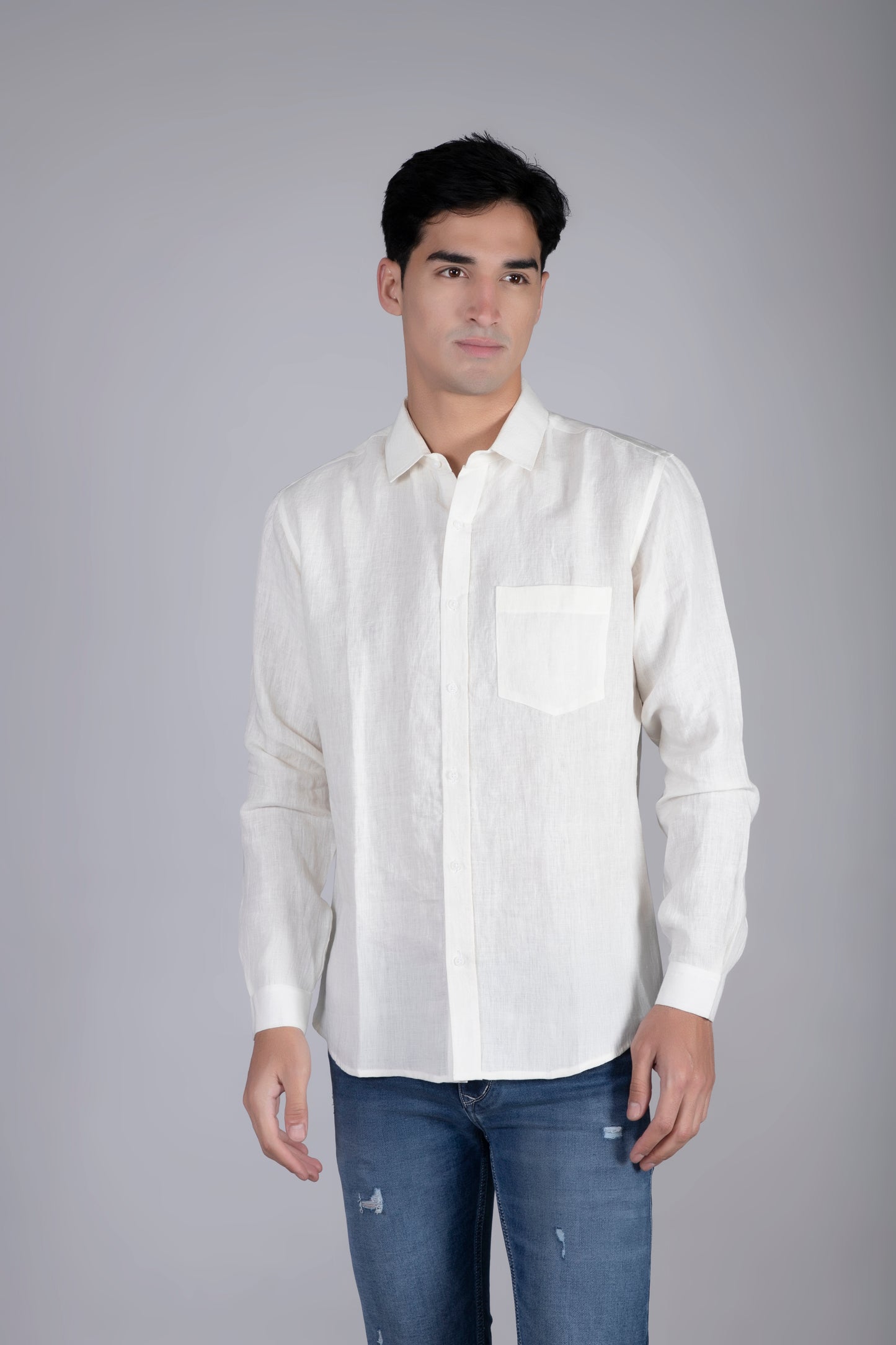 Pure Linen. Pure Class. The White Shirt That Does It All.