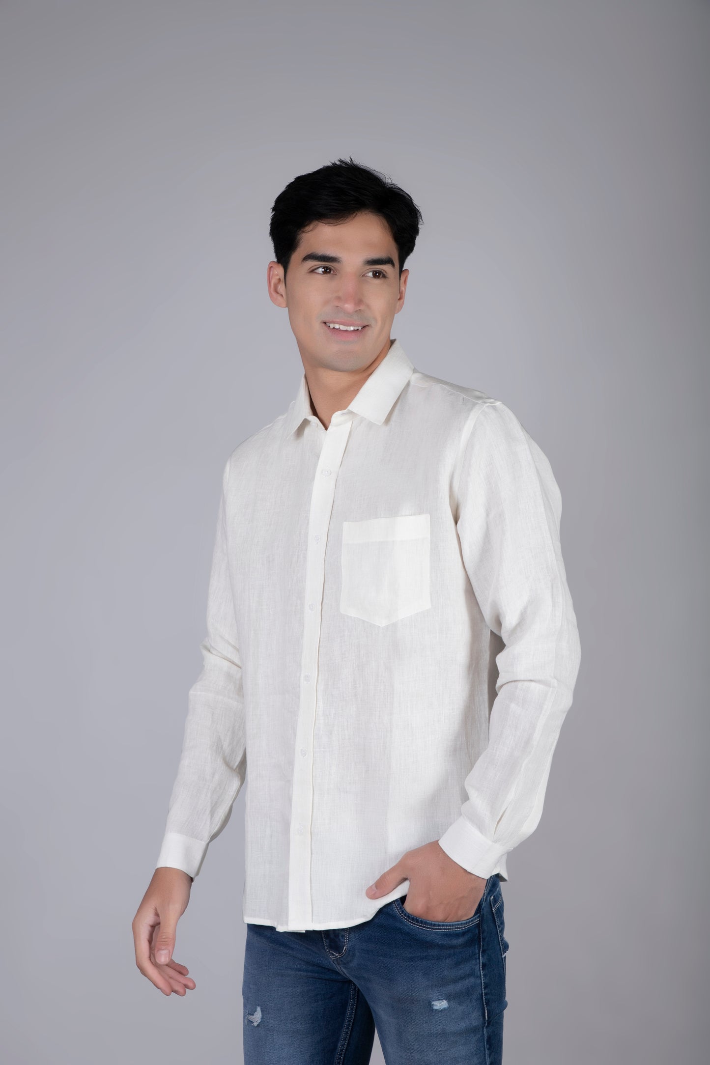Pure Linen. Pure Class. The White Shirt That Does It All.