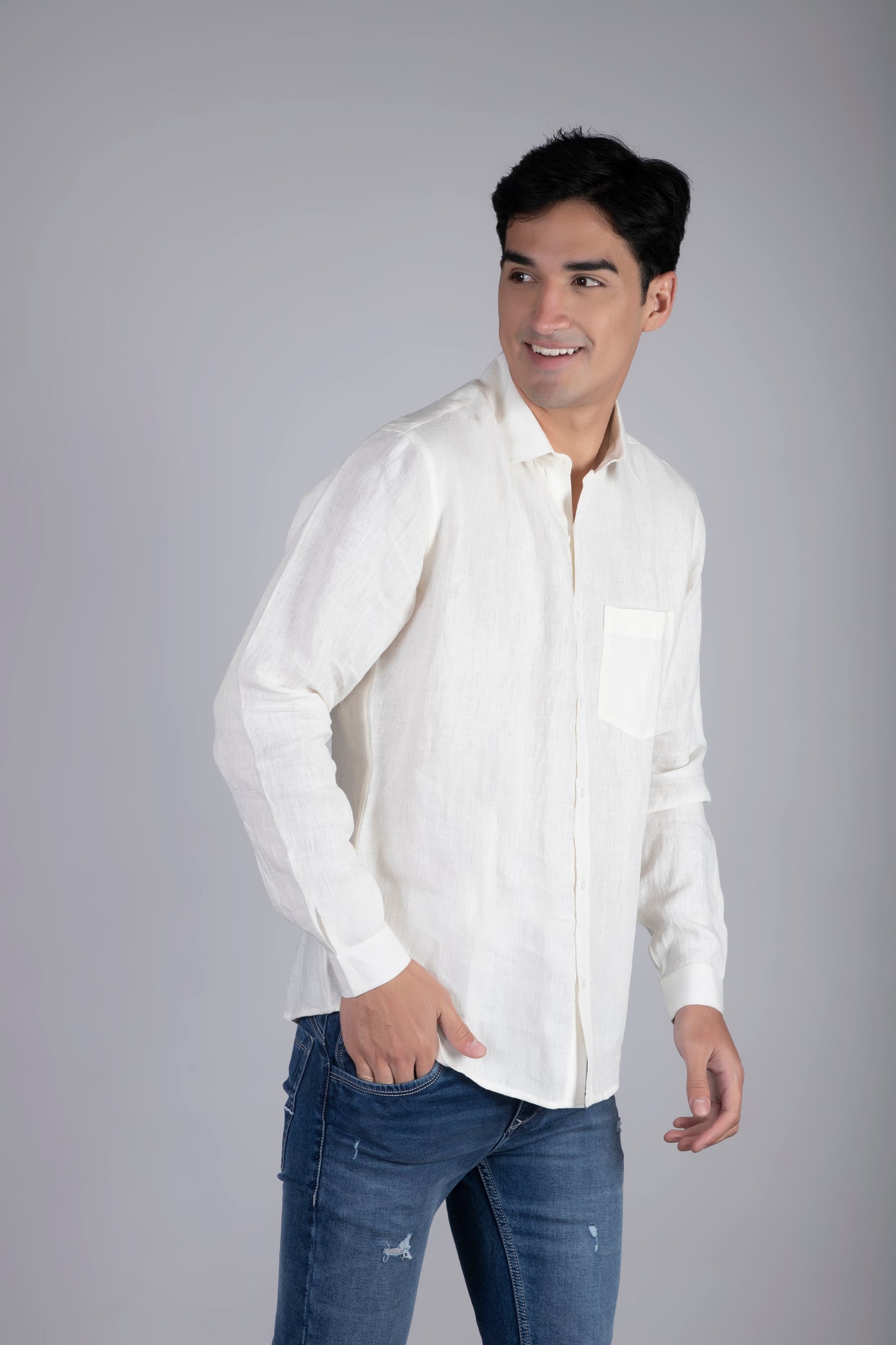 Pure Linen. Pure Class. The White Shirt That Does It All.