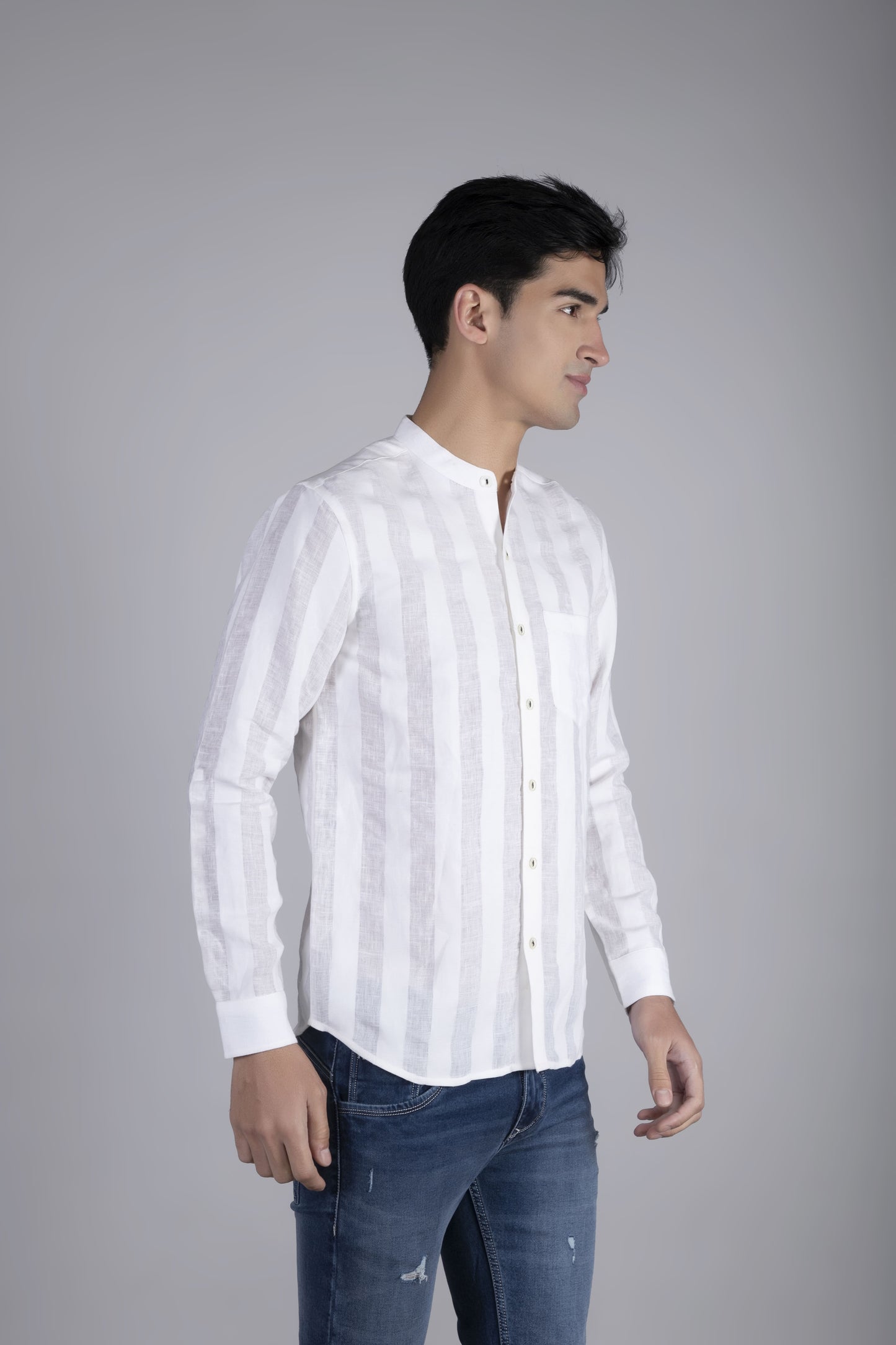 Cotton Linen Striped shirt