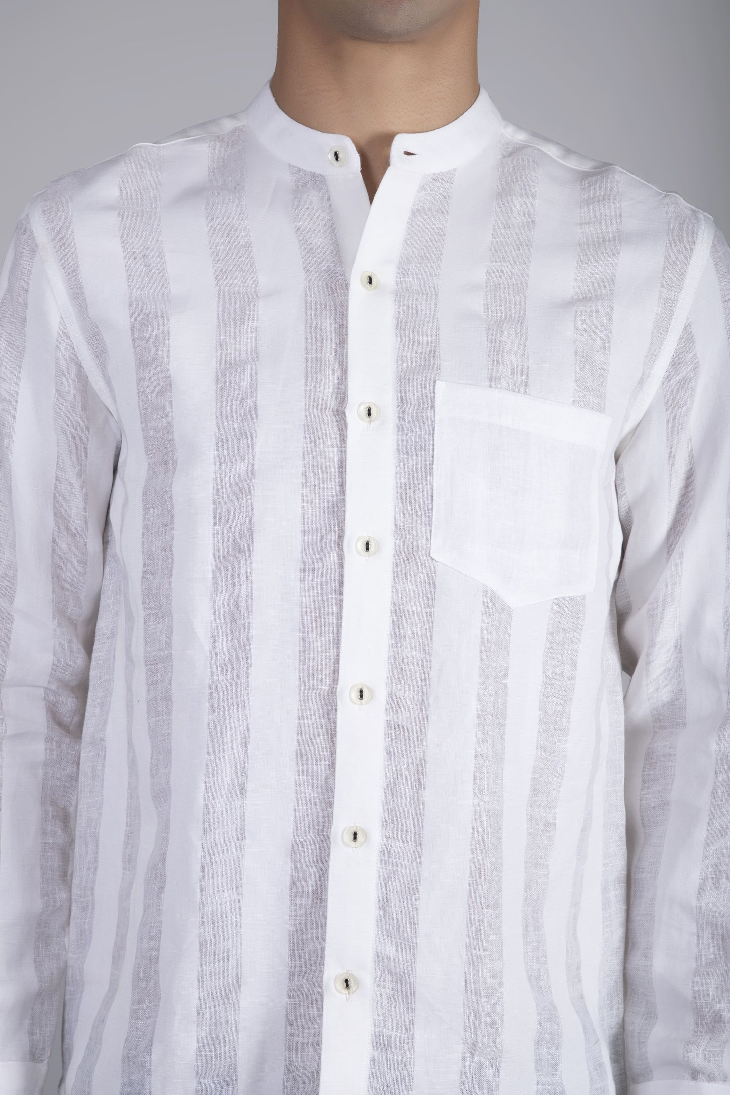 Cotton Linen Striped shirt