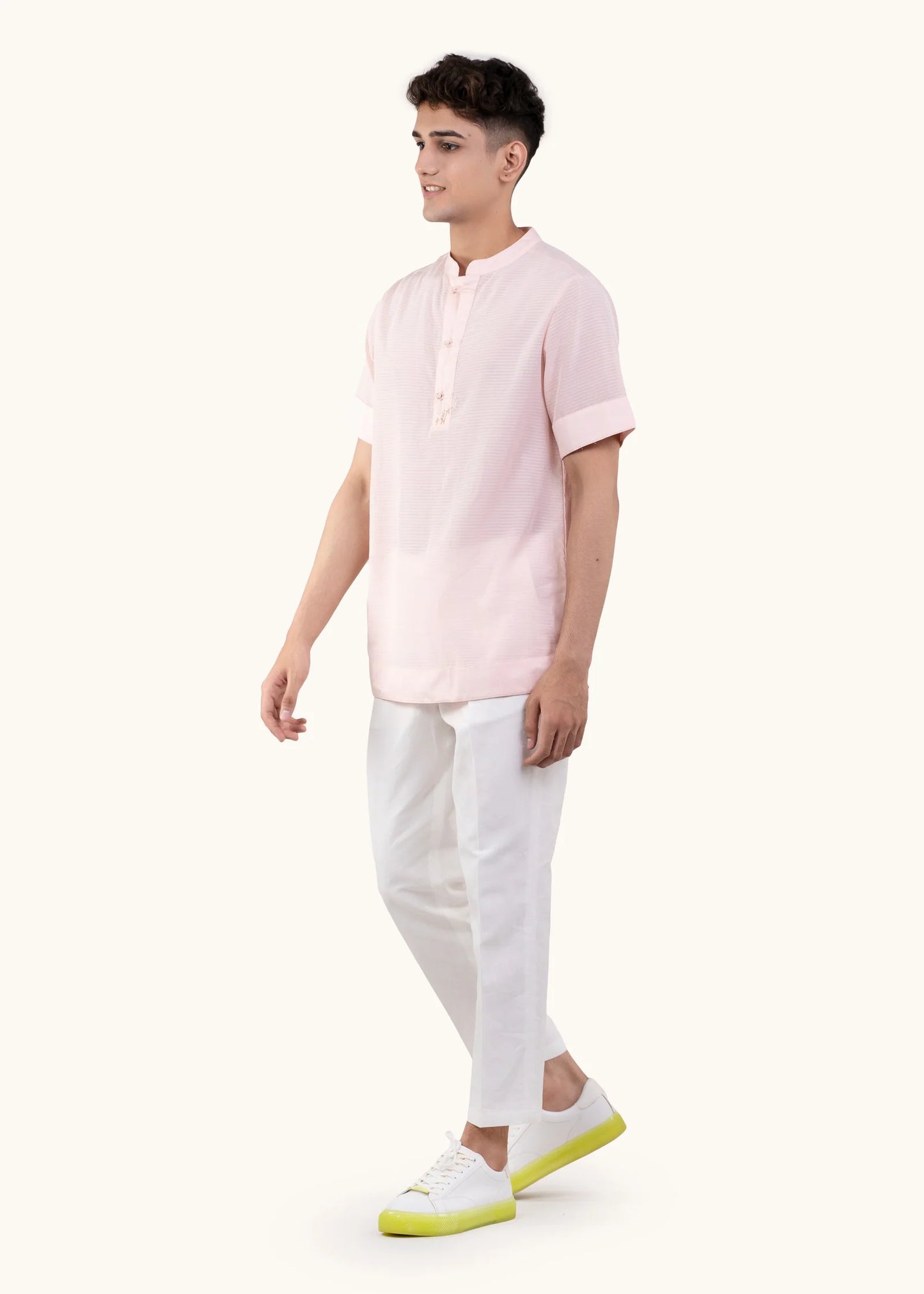 Calm Pink Linen Blend Cuba T-shirt (Copy)