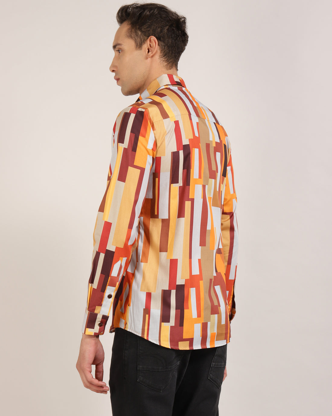 Bold Abstract Print Shirt for Men