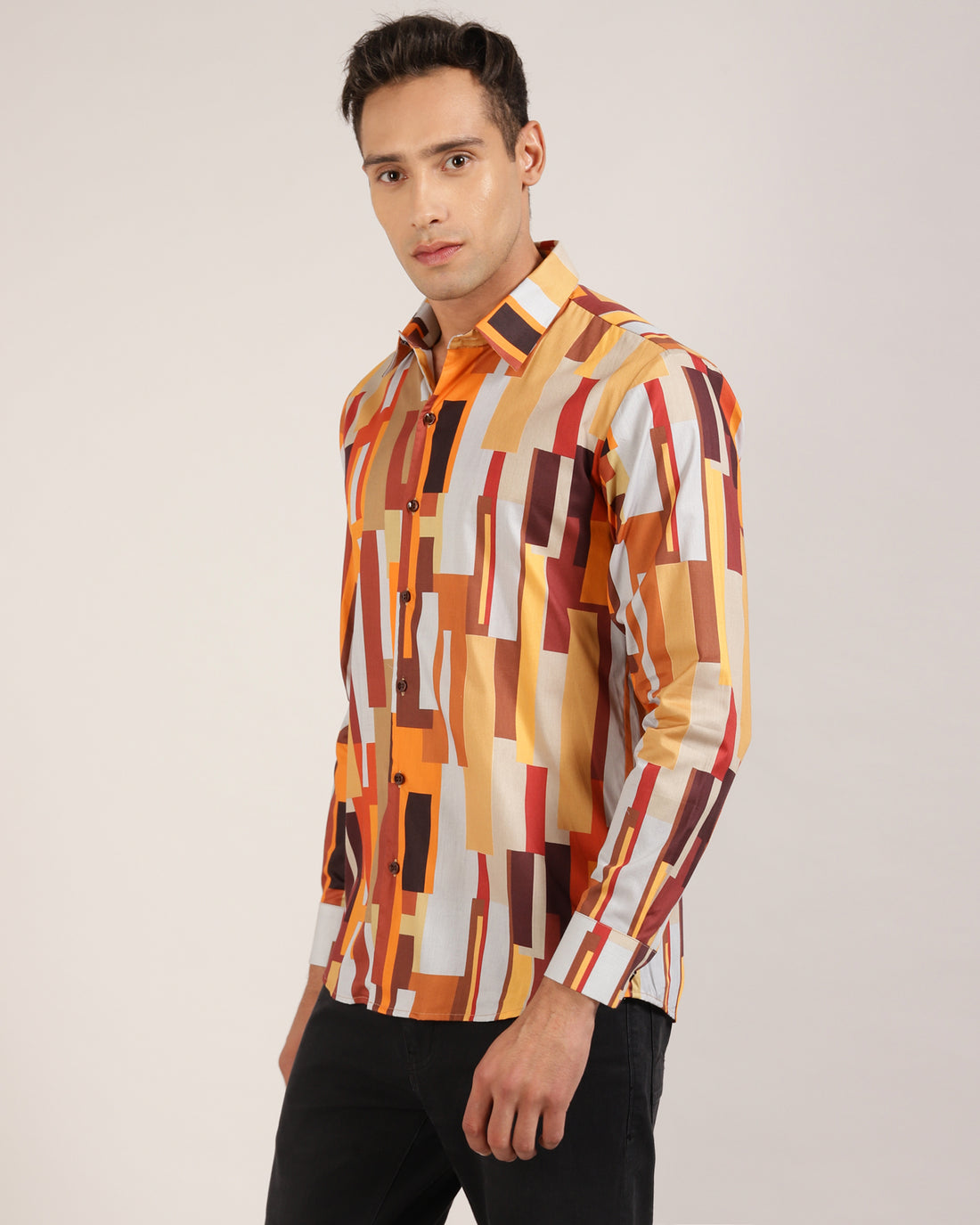 Bold Abstract Print Shirt for Men