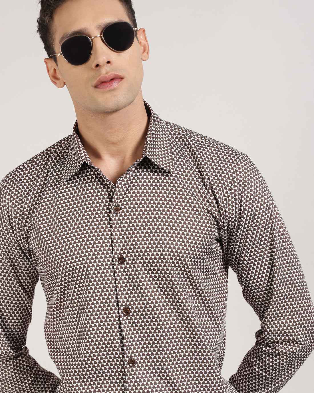 Geometric Pattern print Shirt for Men