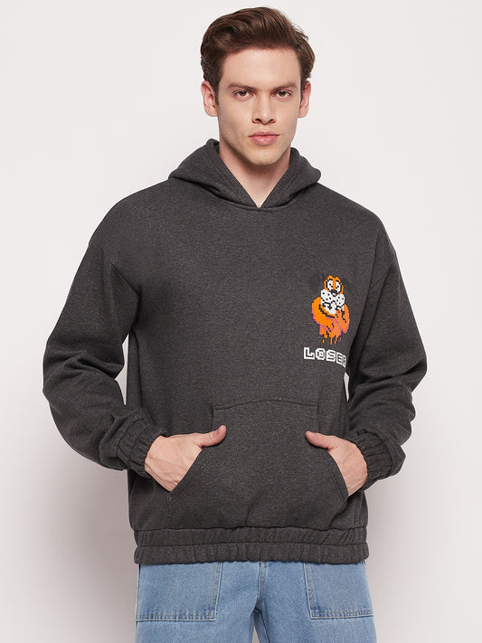 Charcoal Loser Graphic Hooded Sweatshirt