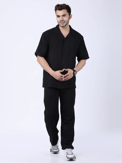 Comfortable summer co-ord set- Black