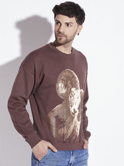 Brown Summit Seeker Oversized Sweatshirt