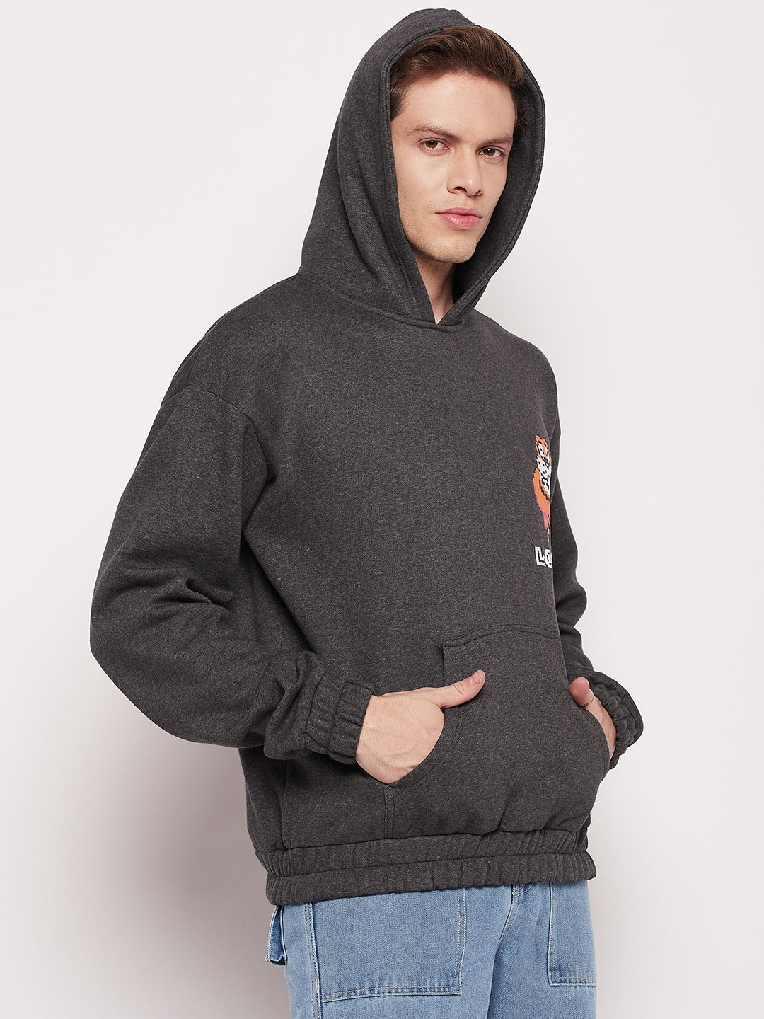 Charcoal Loser Graphic Hooded Sweatshirt