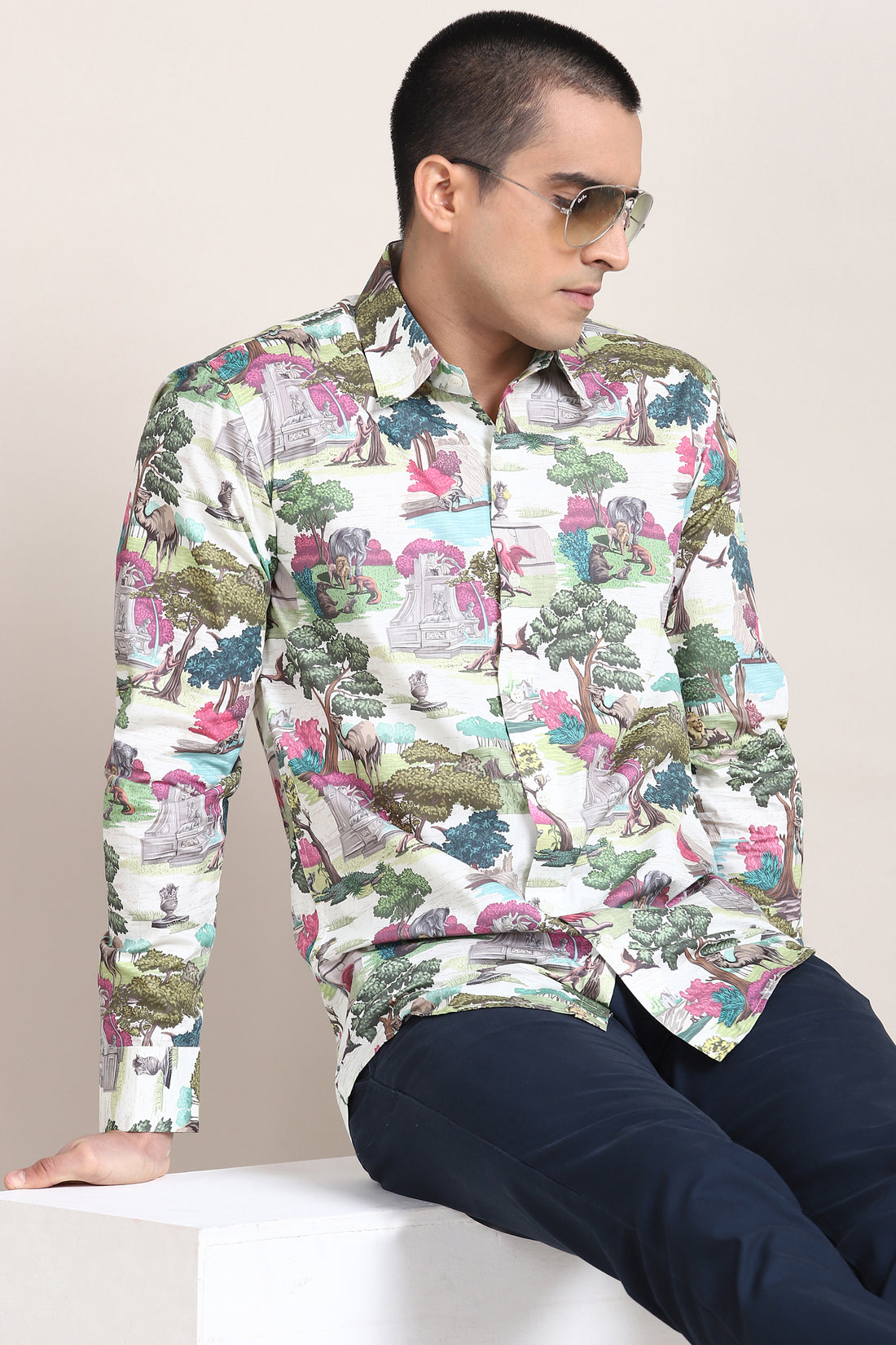 Stylish Printed Cotton Shirt for Men