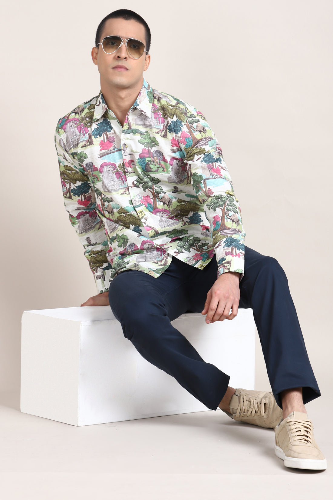 Stylish Printed Cotton Shirt for Men