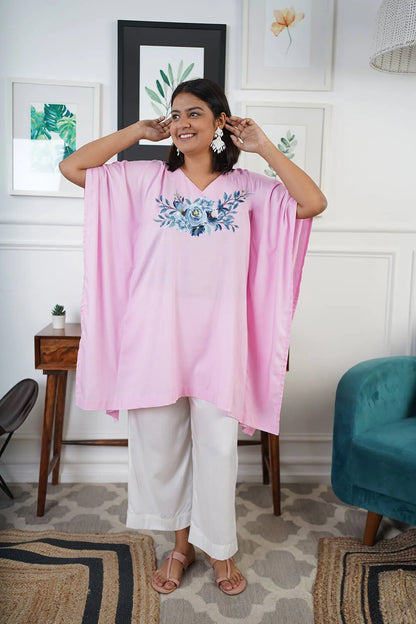 Babypink Rayon Kurti - Jahanara