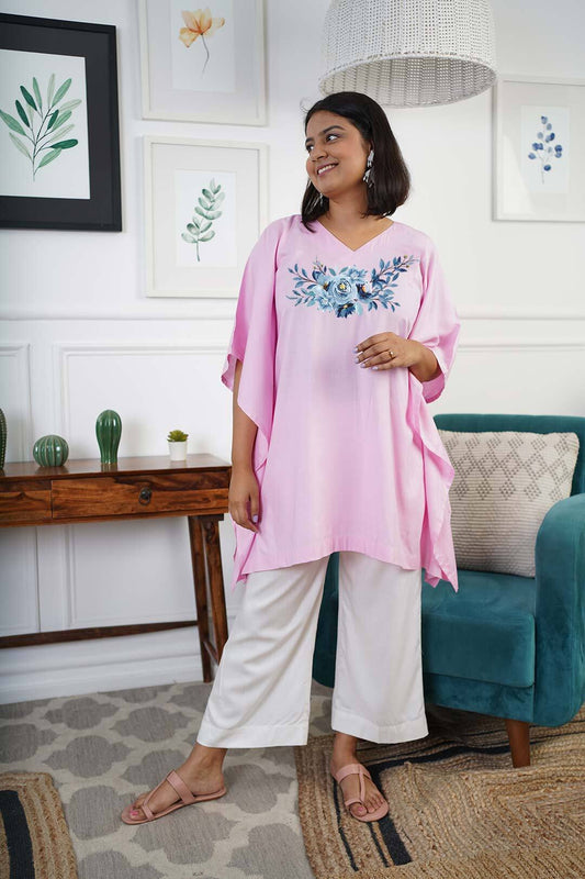 Babypink Rayon Kurti - Jahanara