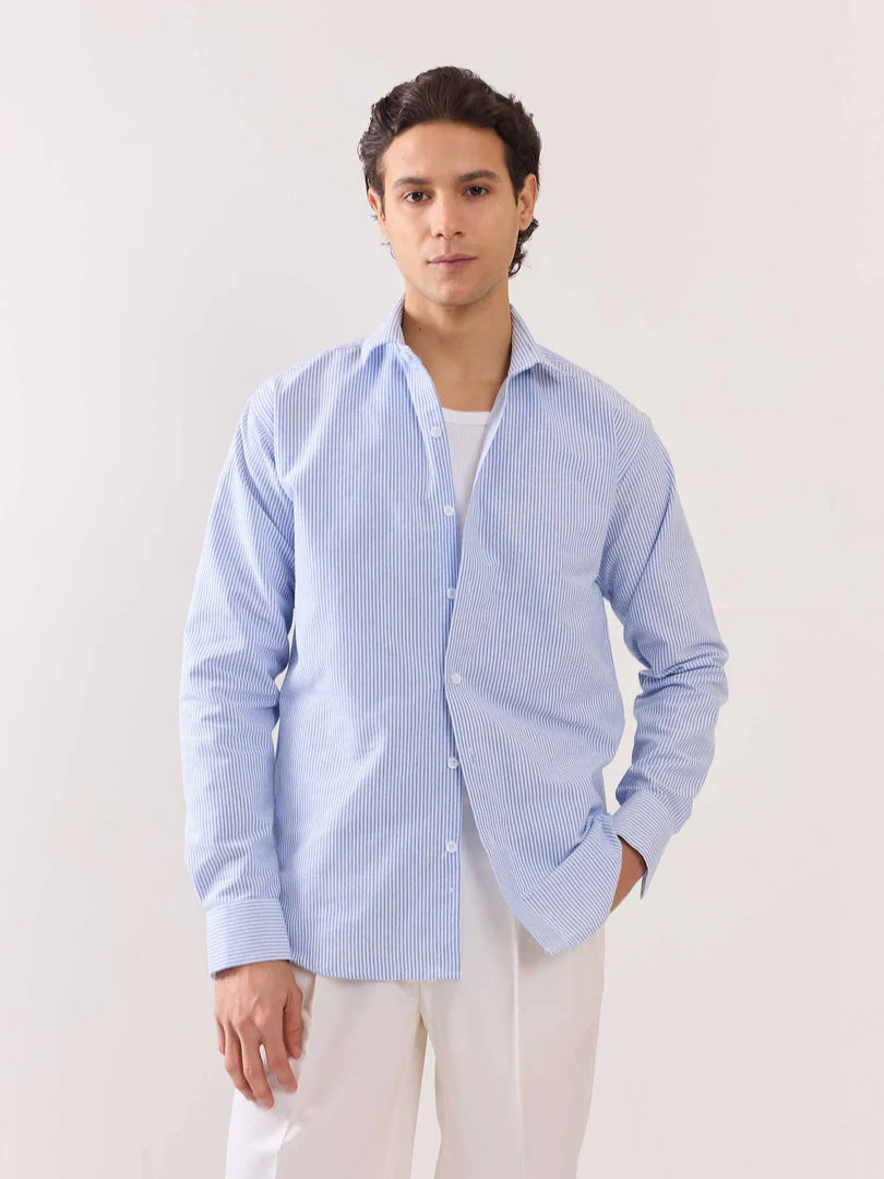 Skyline Pinstripe Cotton Shirt
