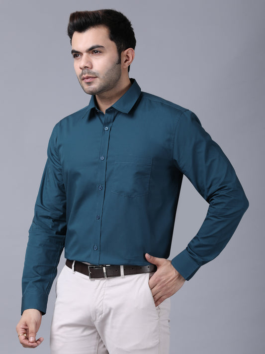 Deep Teal Blue Shirt