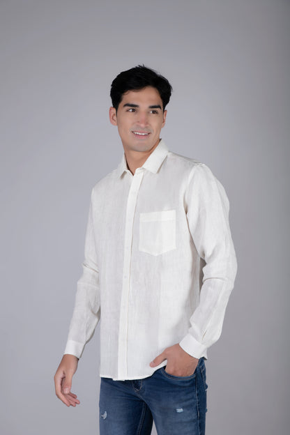 Pure Linen. Pure Class. The White Shirt That Does It All.