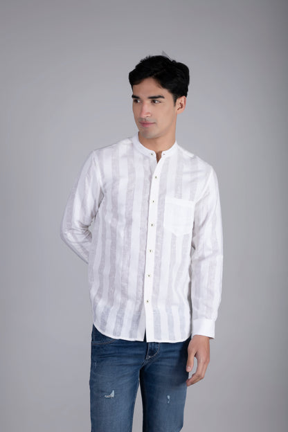 Cotton Linen Striped shirt