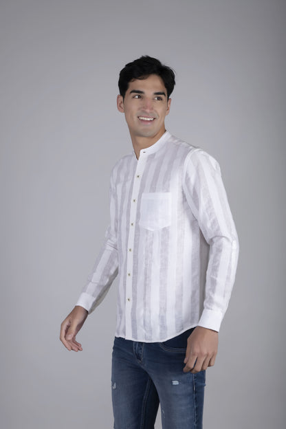 Cotton Linen Striped shirt