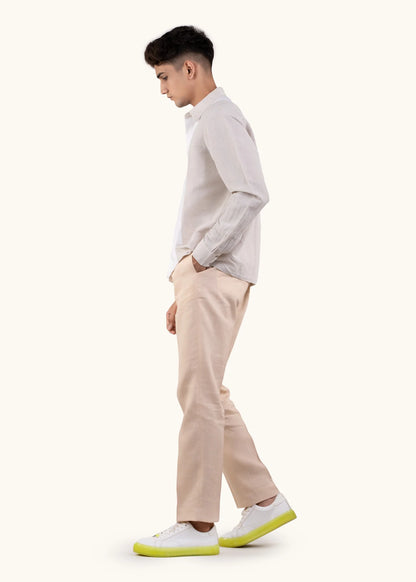 Bare Blend Panelled Linen Shirt