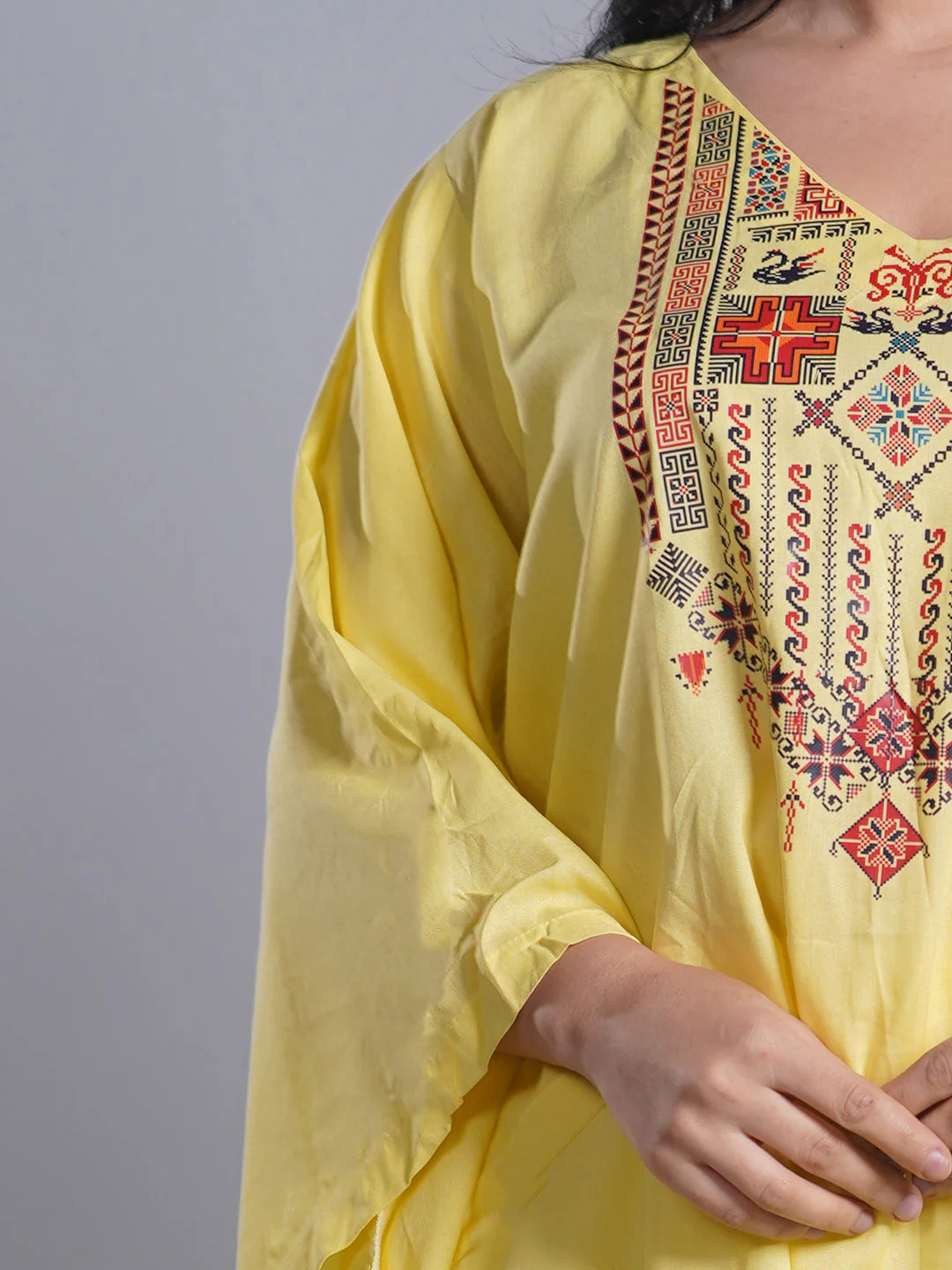 Lemon Rayon Kurti - Calypso