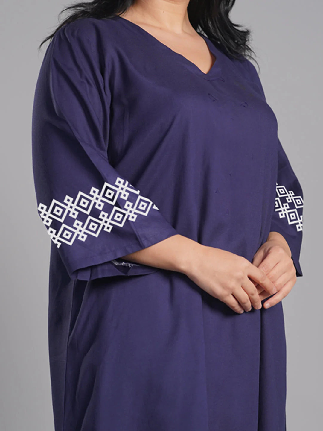 Navy Rayon Kurti - Naivete