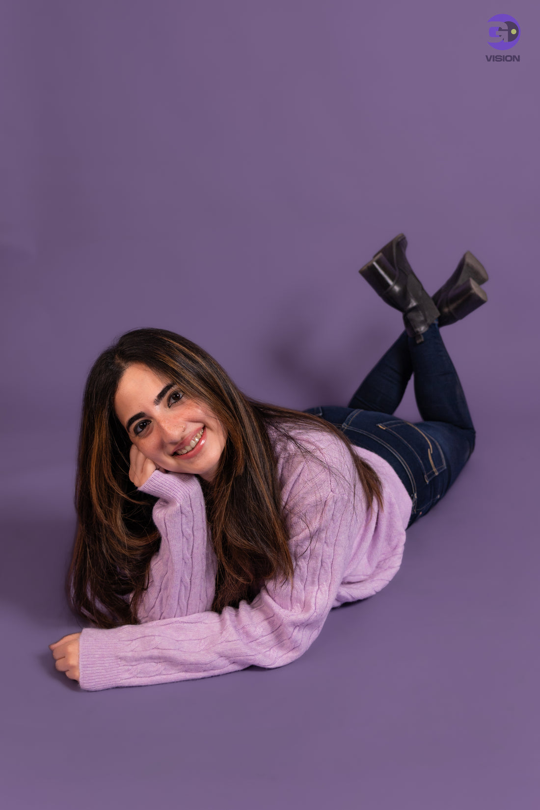 Women’s Lilac Cable Knit Sweater