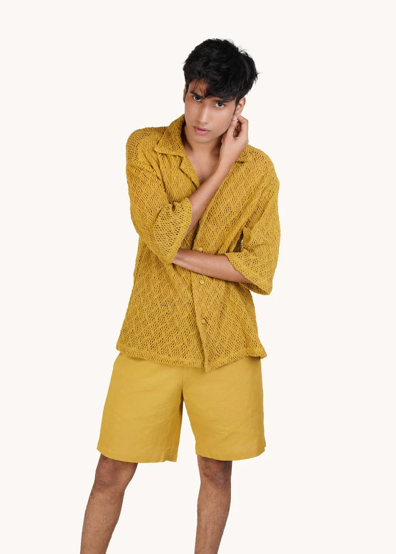 Textured Mustard Shirt