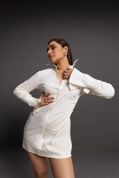 cotton and spandex versatile Serene Shirt Dress