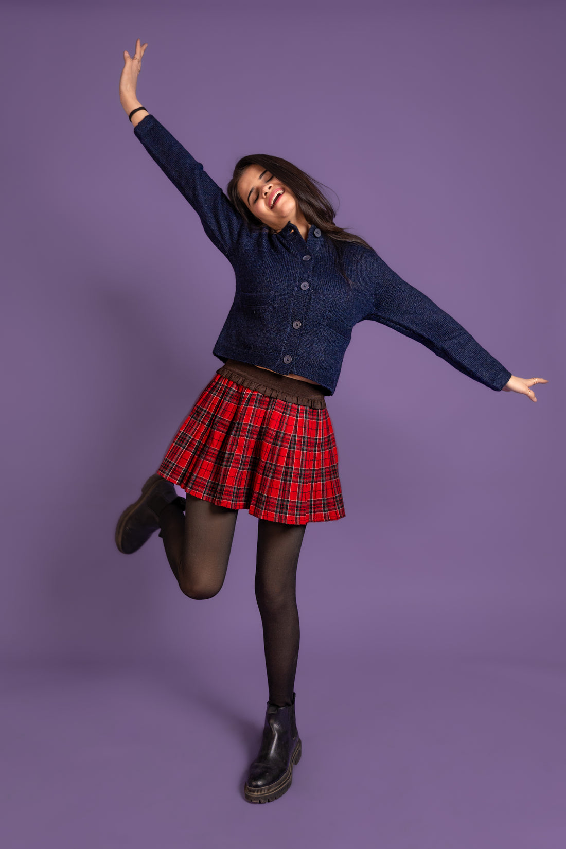 Women’s Royal Blue Buttoned Knit Cardigan