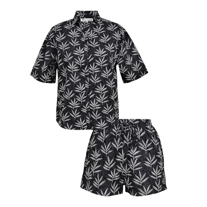 Monochrome Rush – Women’s Printed Cotton Co-ord Set