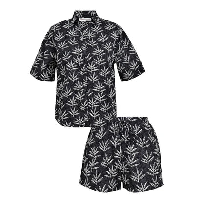 Monochrome Rush – Women’s Printed Cotton Co-ord Set