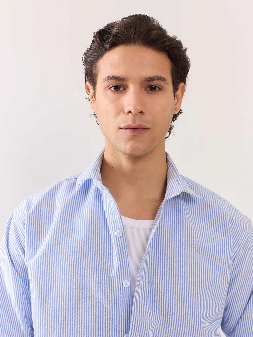Skyline Pinstripe Cotton Shirt