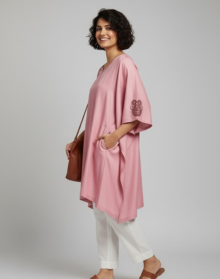 Blush Rayon Kurti - Enchantress